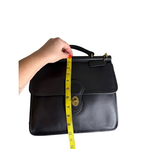 Vintage Coach 9927 Willis Bag Black Leather No Strap - Picture 8 of 9